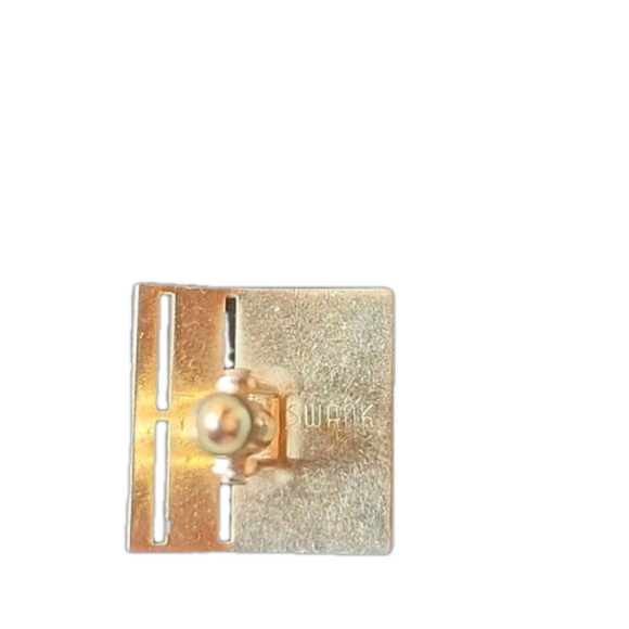 Vintage Swank Gold Tone Square Textured Cufflinks - Picture 3 of 3